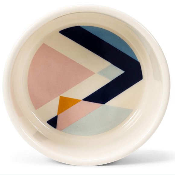 Jonathan Adler Now House Blue Miami Duo Bowl pet dog size Medium nwt - Picture 3 of 11